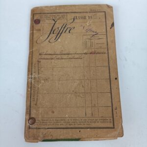 Cartilla de movilización militar Francia 1888