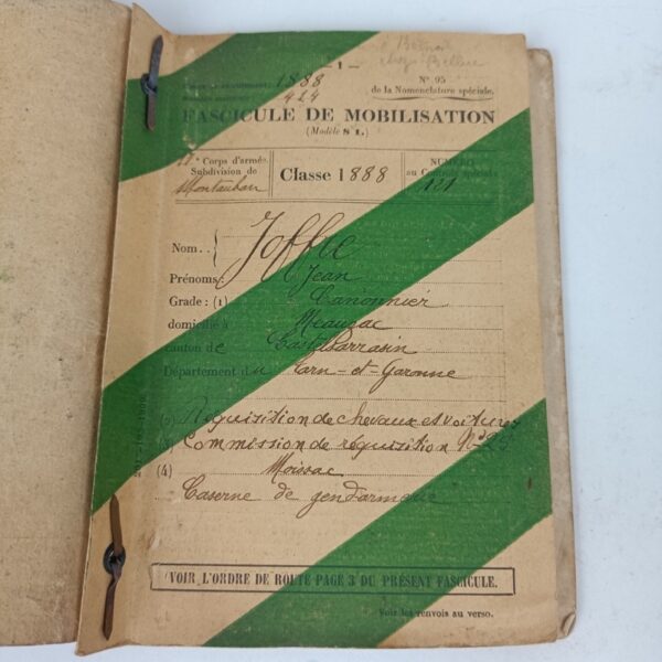 Cartilla de movilización militar Francia 1888 - Imagen 4