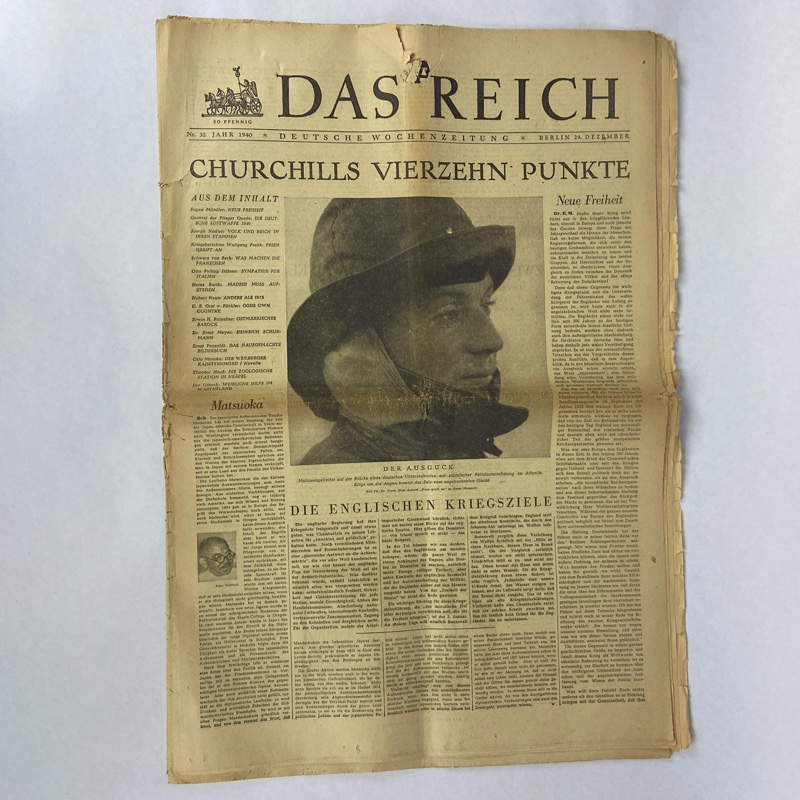 Periódico Das Reich 12 números 1940 WW2 Alemania - Imagen 6