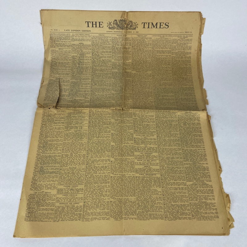 Periódico The Times 1941 WW2 UK - Imagen 2