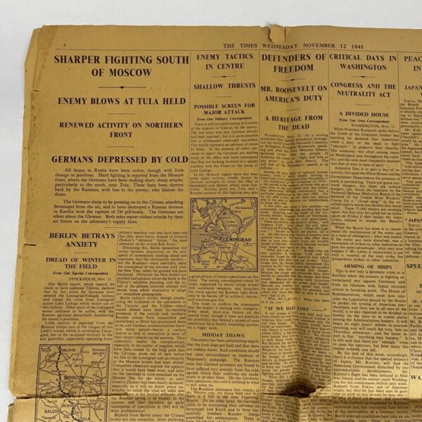 Periódico The Times 1941 WW2 UK - Imagen 4