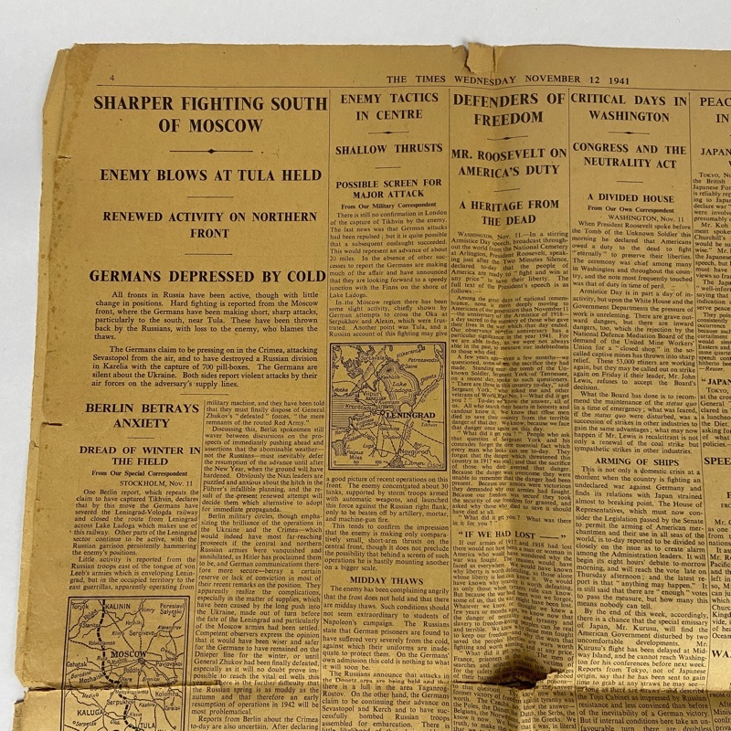 Periódico The Times 1941 WW2 UK - Imagen 4