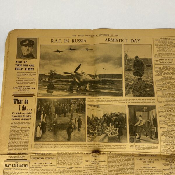 Periódico The Times 1941 WW2 UK - Imagen 5