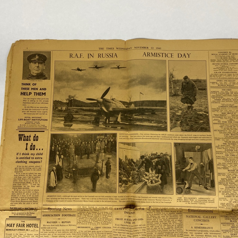 Periódico The Times 1941 WW2 UK - Imagen 5