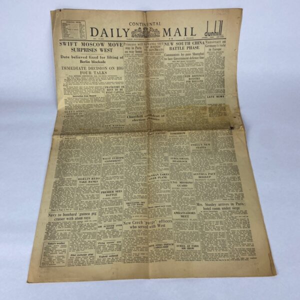 Periódico Daily Mail 1949 UK - Imagen 2
