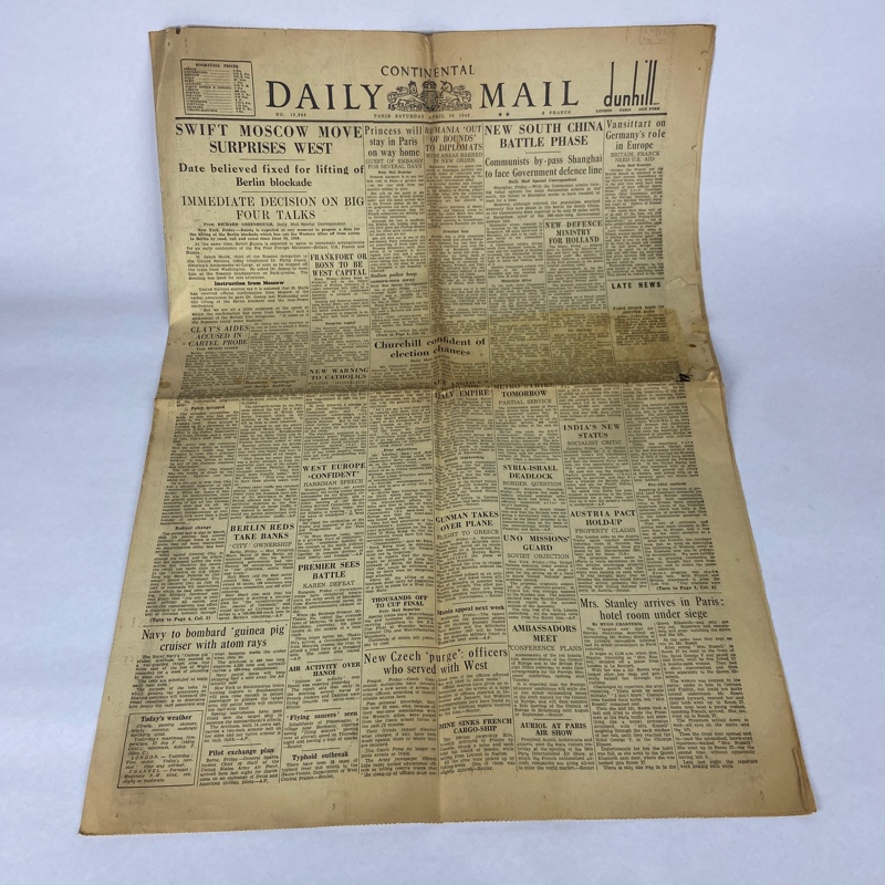 Periódico Daily Mail 1949 UK - Imagen 2