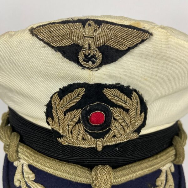 Gorra de Oficial de la Kriegsmarine Alemania WWII Repro - Imagen 8