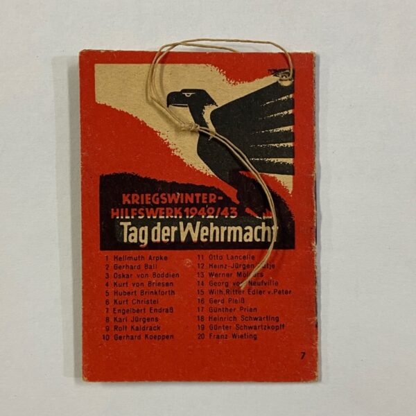 Librillo WHW Engelbert Endrass WW2 Alemania - Imagen 3