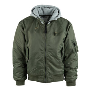 Chaqueta Bomber MA-1 Verde con Capucha