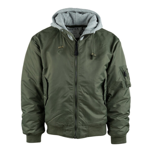 Chaqueta Bomber MA-1 Verde con Capucha