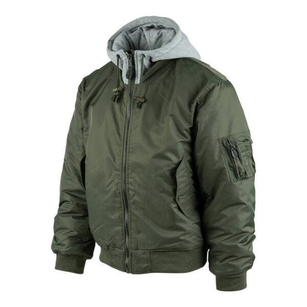 Chaqueta Bomber MA-1 Verde con Capucha - Imagen 3