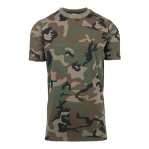 Camiseta Militar de Camuflaje Woodland