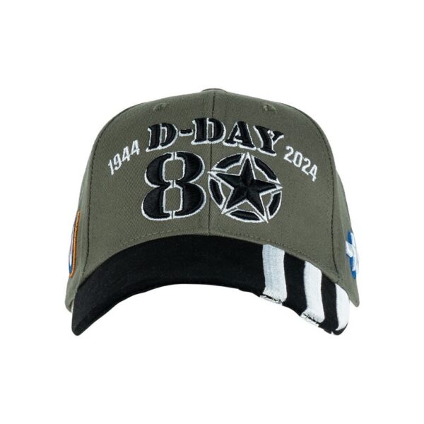 Gorra Béisbol D-Day 80 Aniversario Verde 100% Algodón - Imagen 3