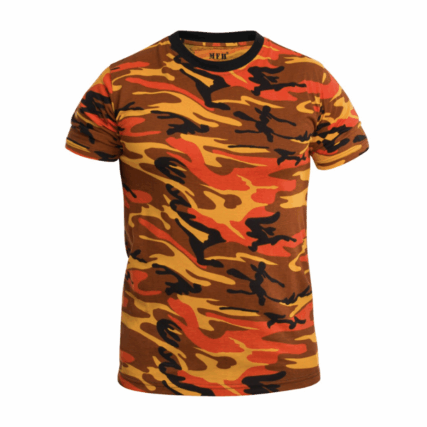 Camiseta Militar de camuflaje Naranja