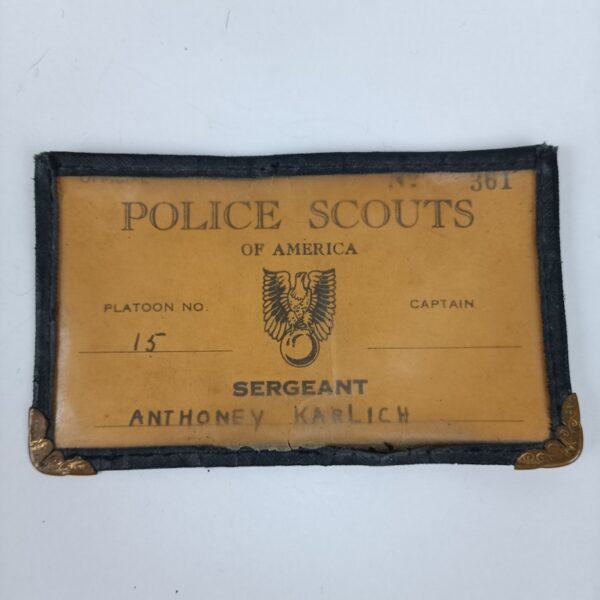 Tarjeta de identificación Police Scouts of America