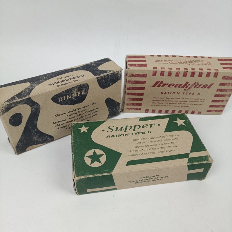 Conjunto de Raciones Tipo K Militar WW2 EEUU