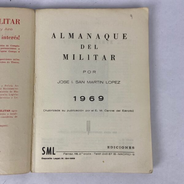 Libro Almanaque del Militar 1969 - Imagen 3