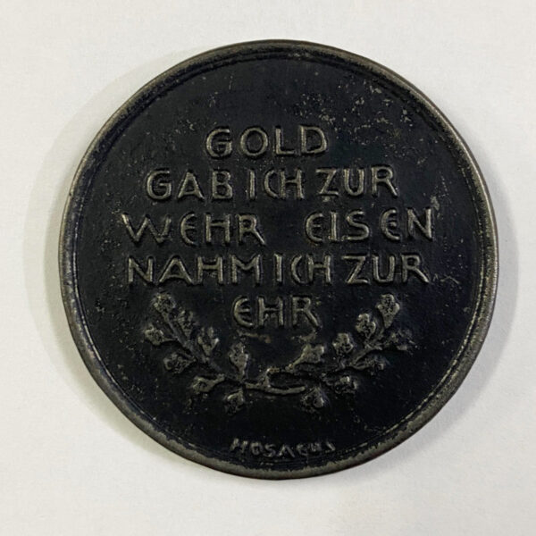 Moneda donativo IN EISERNER ZEIT 1916 WW1 Alemania - Imagen 2