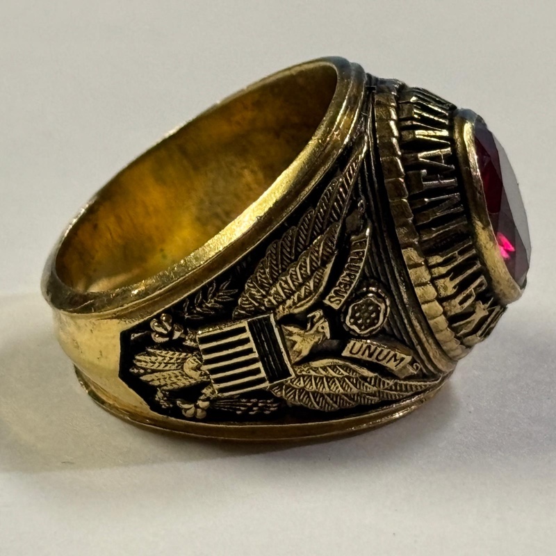 Anillo 9th División de Infantería 1975 US Army - Imagen 4