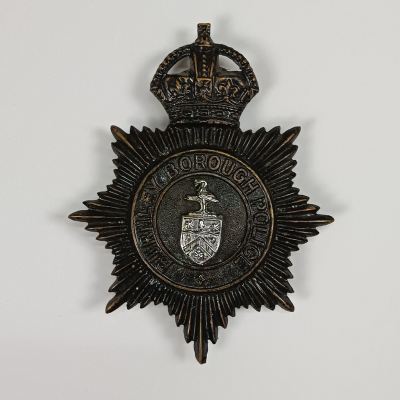 Placa casco de Policía Burnley Borough UK