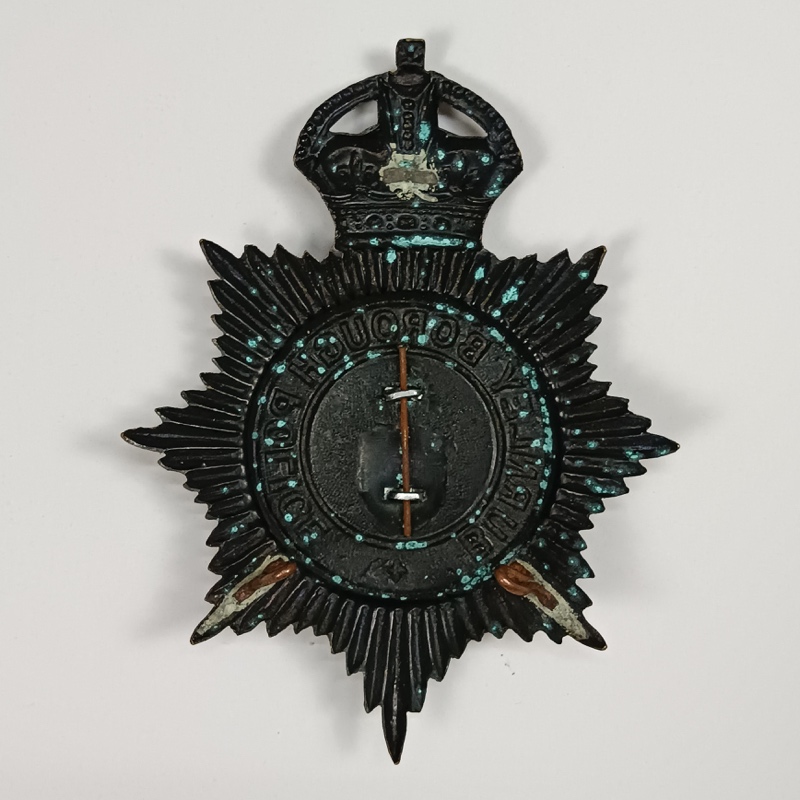 Placa casco de Policía Burnley Borough UK - Imagen 2