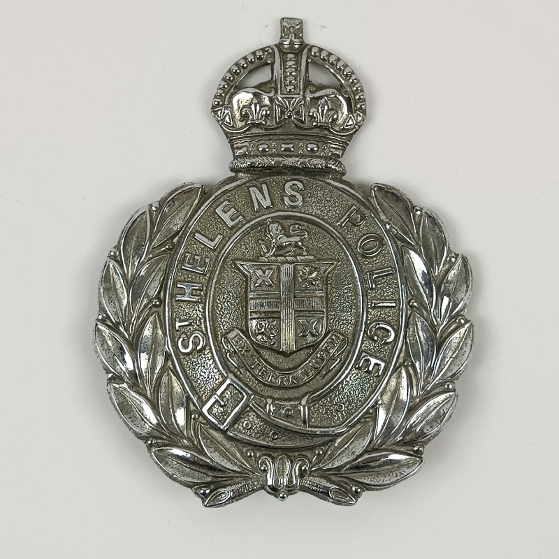 Placa casco de Policía St. Helens Police UK