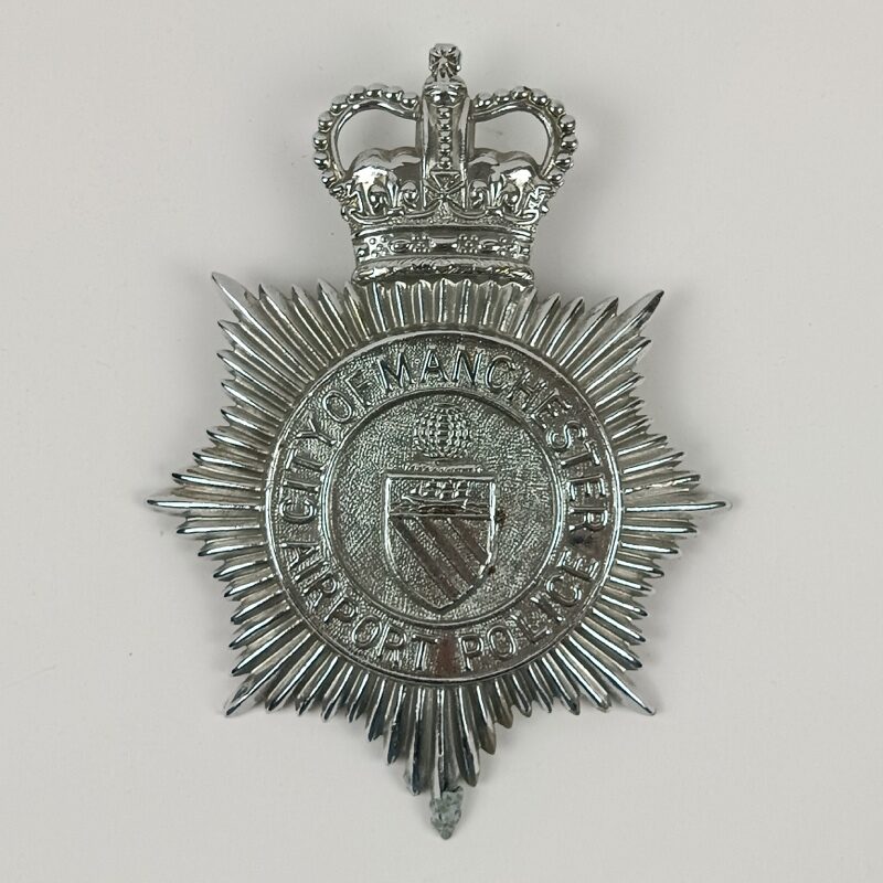 Placa casco de Policía Aeropuerto Manchester UK