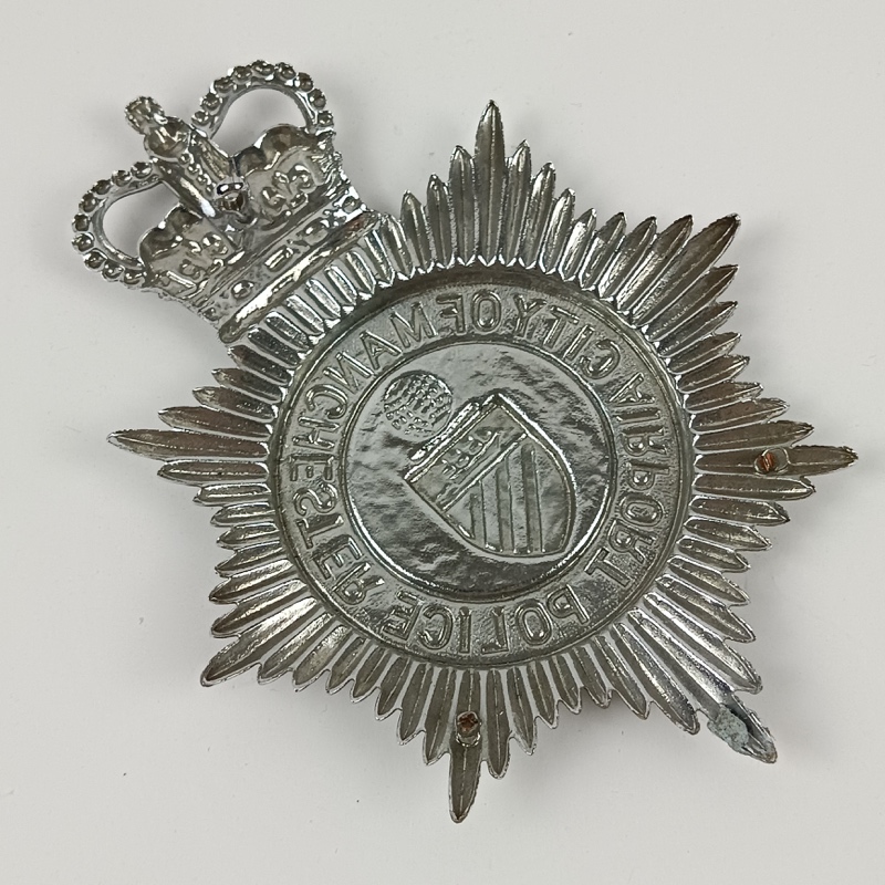 Placa casco de Policía Aeropuerto Manchester UK - Imagen 3