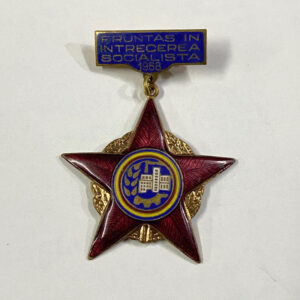 Insignia líder en la competición socialista 1968 Rumania