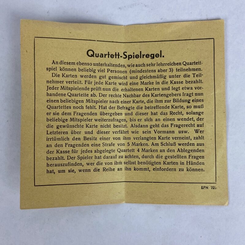 Juego de cartas Führer Quartett Tercer Reich Alemania - Imagen 5