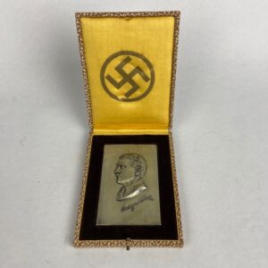 Estuche premio con placa de Adolf Hitler WW2 Alemania