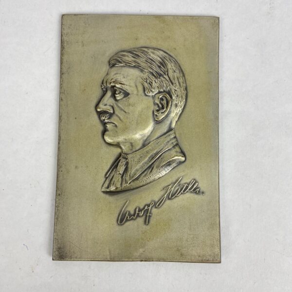 Estuche premio con placa de Adolf Hitler WW2 Alemania - Imagen 2