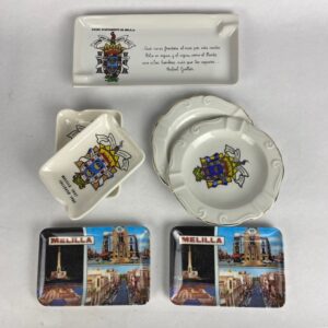Platos y Ceniceros Conmemorativos de Melilla
