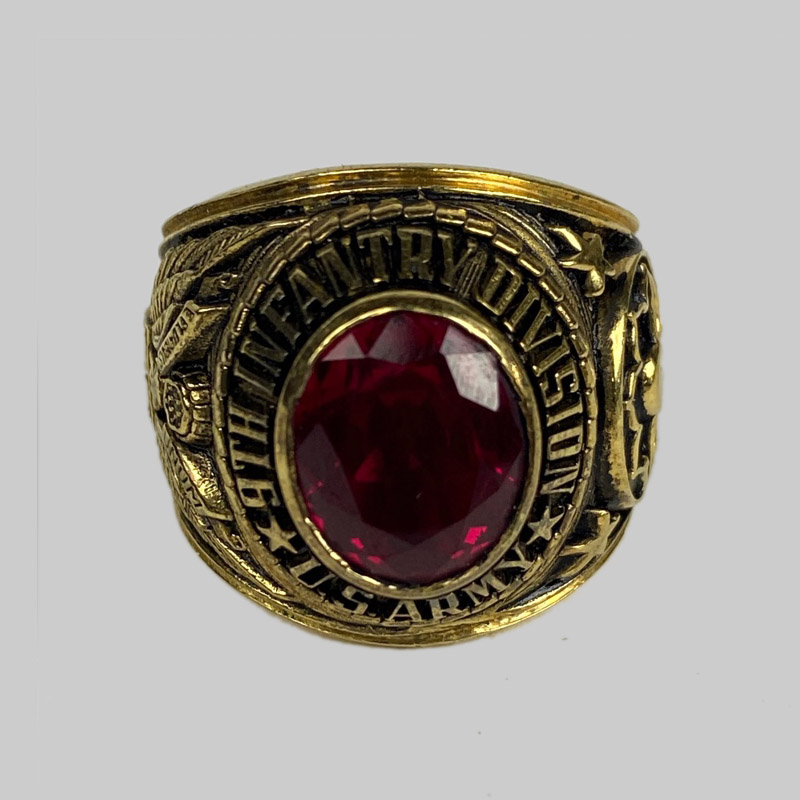 Anillo 9th División de Infantería 1975 US Army - Imagen 5