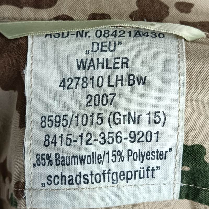 Uniforme de Camuflaje Tropentarn Alemania - Imagen 9