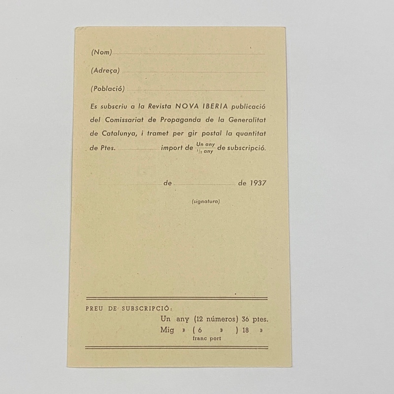 Tarjeta Postal Nova Iberia Guerra Civil España - Imagen 2