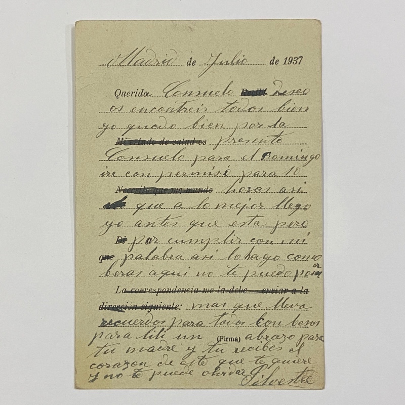 Tarjeta Postal de Campaña Guerra Civil España - Imagen 2