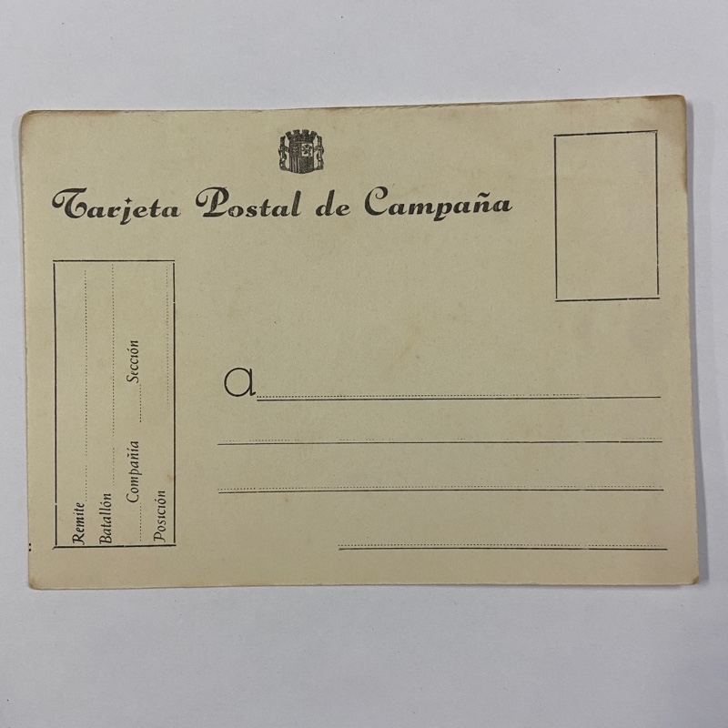 Tarjeta Postal de Campaña Guerra Civil España