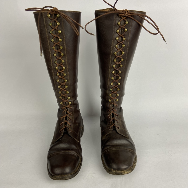 Botas de cuero marrón Guerra Civil España - Imagen 2