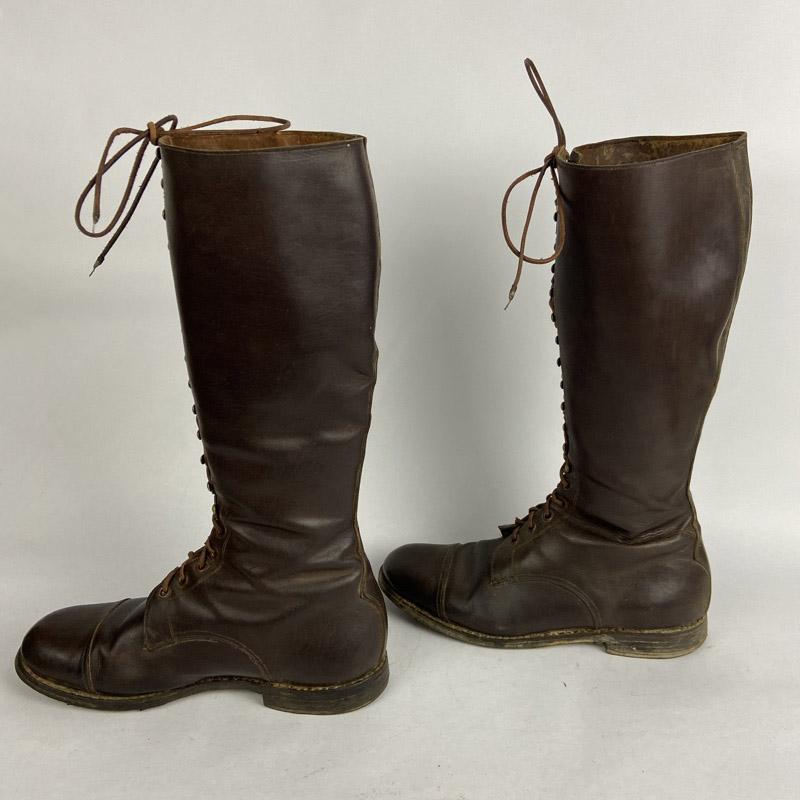Botas de cuero marrón Guerra Civil España - Imagen 5