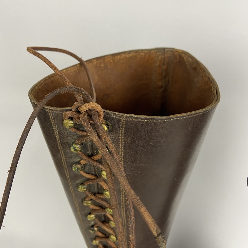 Botas de cuero marrón Guerra Civil España - Imagen 9