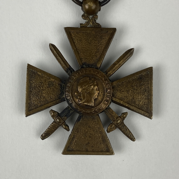 Cruz de Guerra Francia WW1 1918 - Imagen 3