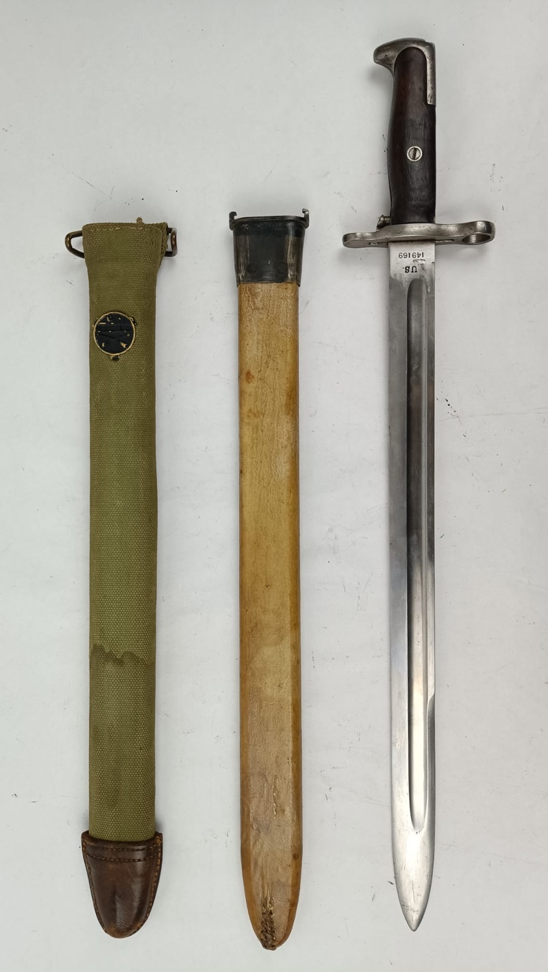 Bayoneta M1905 con funda M1910 WW1 US Army - Imagen 6