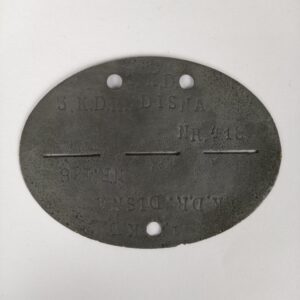 Chapa identificación Waffen SS WW2 Alemania Erkennungsmarke