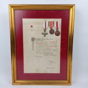 Cuadro Medallas de la Cruz Roja años 60 España
