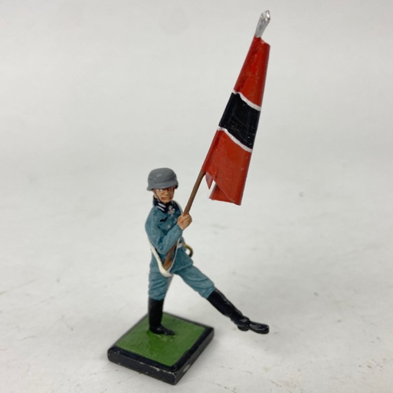 Soldadito de Plomo Abanderado Wehrmacht WW2 1:32
