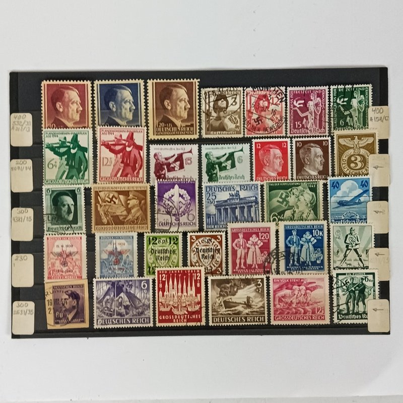 Sellos Tercer Reich 33 diferentes Alemania WW2