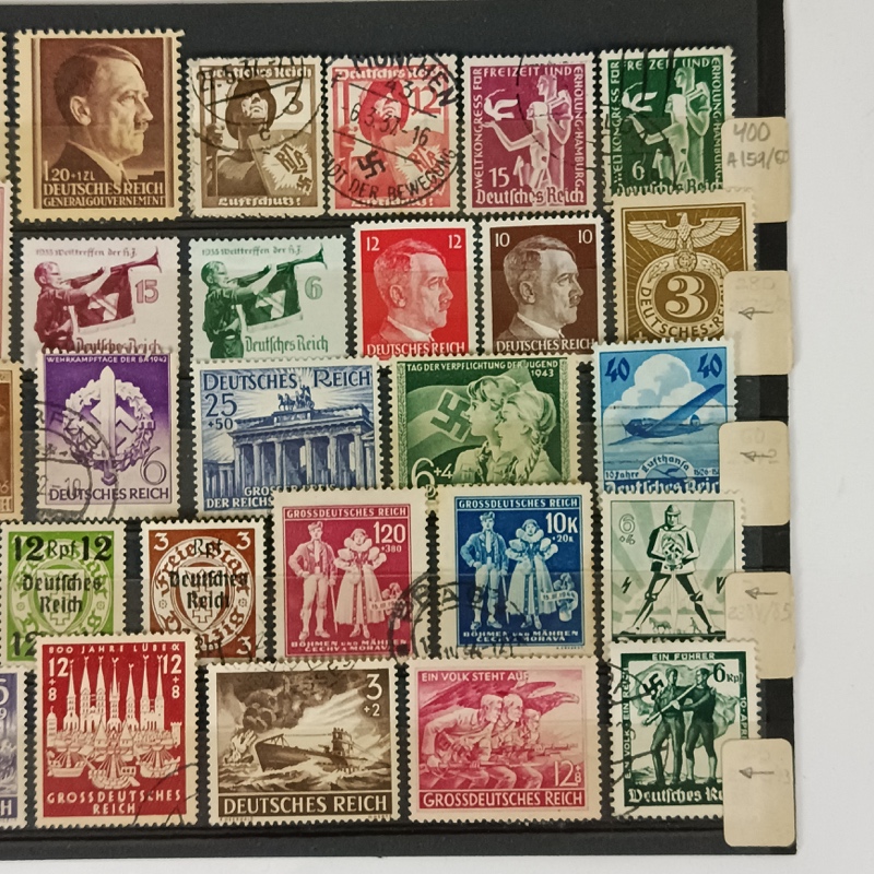 Sellos Tercer Reich 33 diferentes Alemania WW2 - Imagen 3