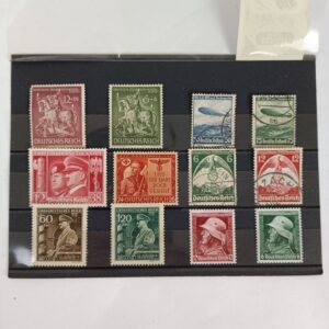 Sellos Tercer Reich 12 diferentes Alemania WW2