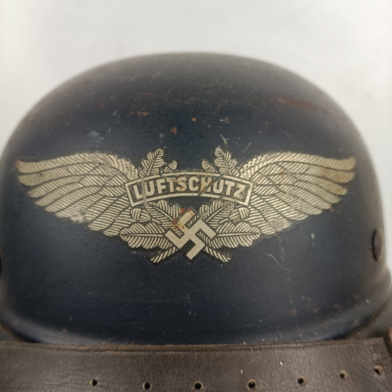 Casco M38 Gladiator Luftschutz WW2 Alemania - Imagen 7